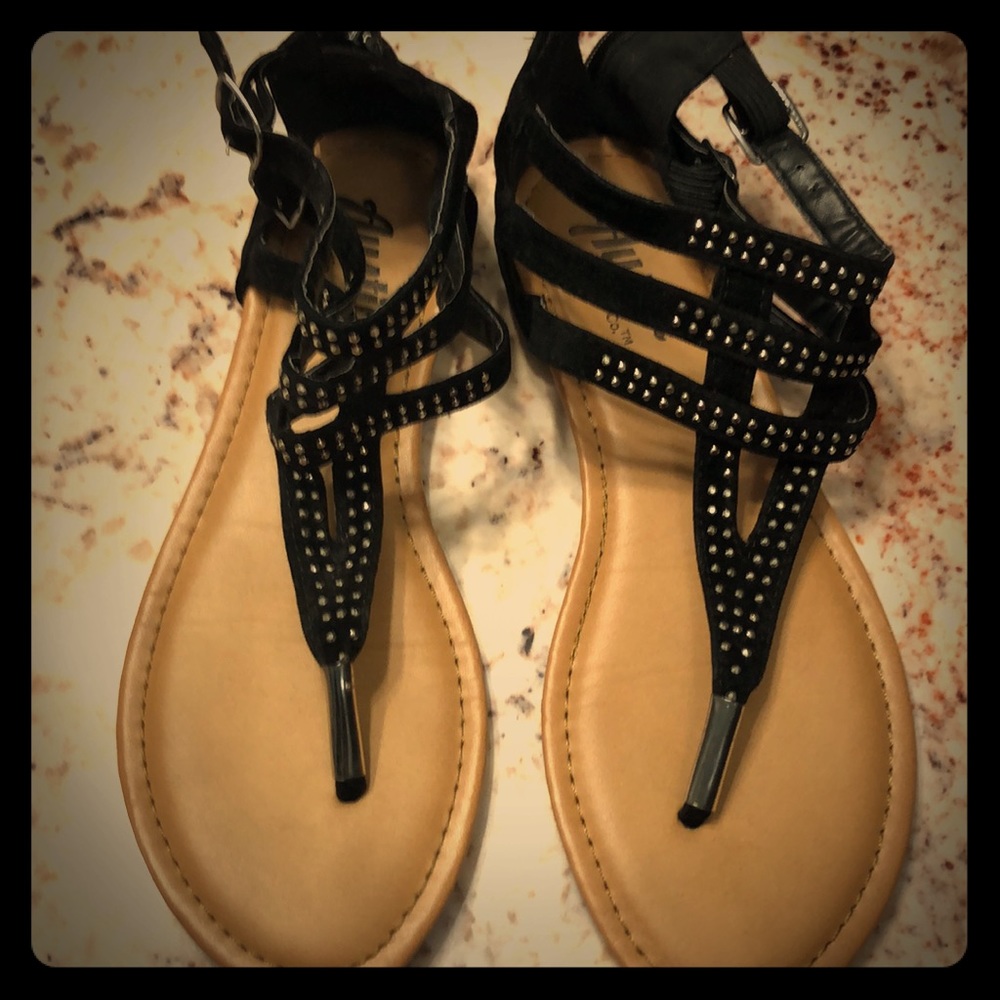 Austin Trading Company Black studded sandals